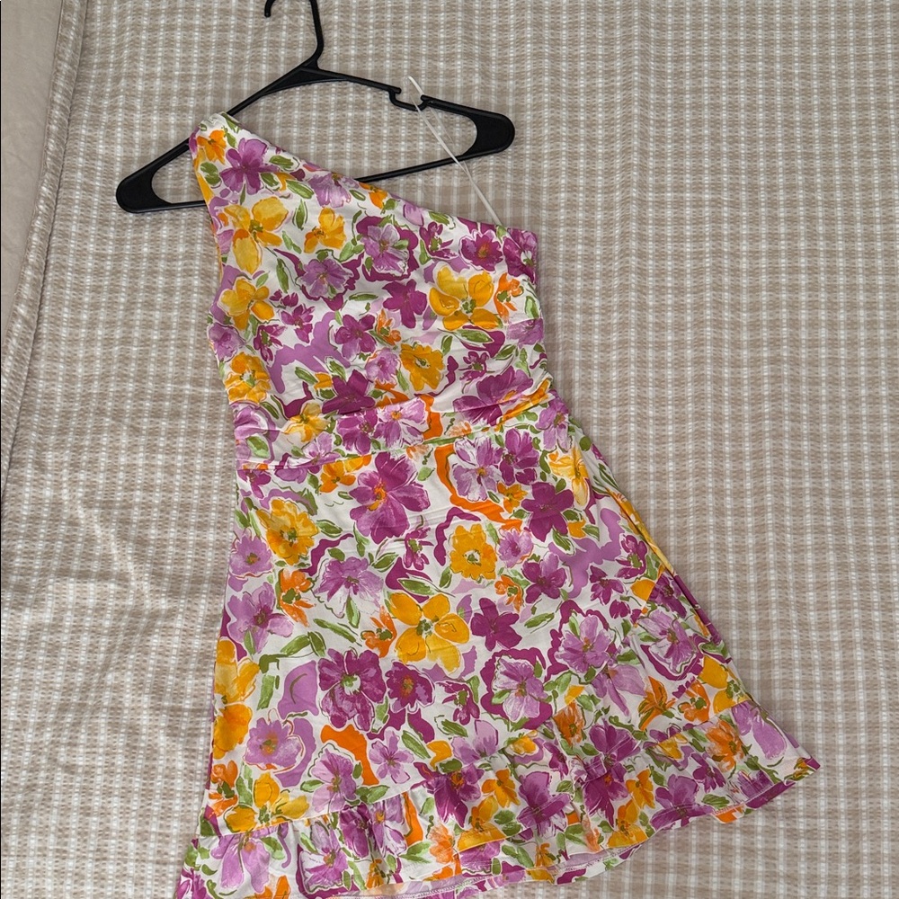 Floral One-Shoulder Dress